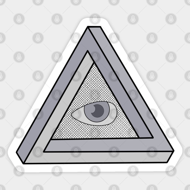 The Impossible Triangle and The Eye of God Sticker by DiegoCarvalho